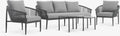 Salotto da giardino HOLMESTRAND 5 posti grigio