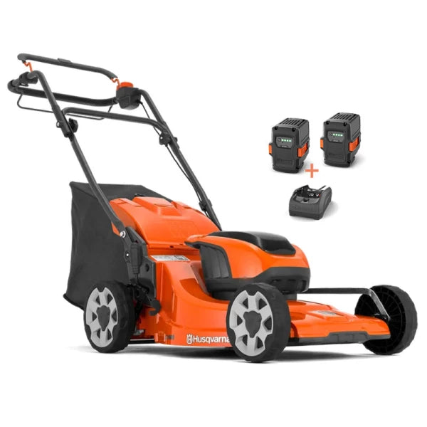 LC142 tosaerba con 2 batterie HUSQVARNA