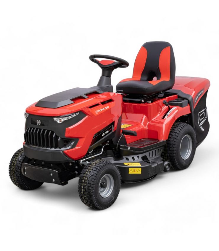 Trattorino rasaerba da 102 cm, motore LONCIN da 586 cc, funzione mulching, sacco di raccolta erba da 245 L - POPSTER LT1-102H