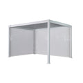 Pergola bioclimatica da esterno 3x4 m in alluminio bianco e tetto regolabile - Alma