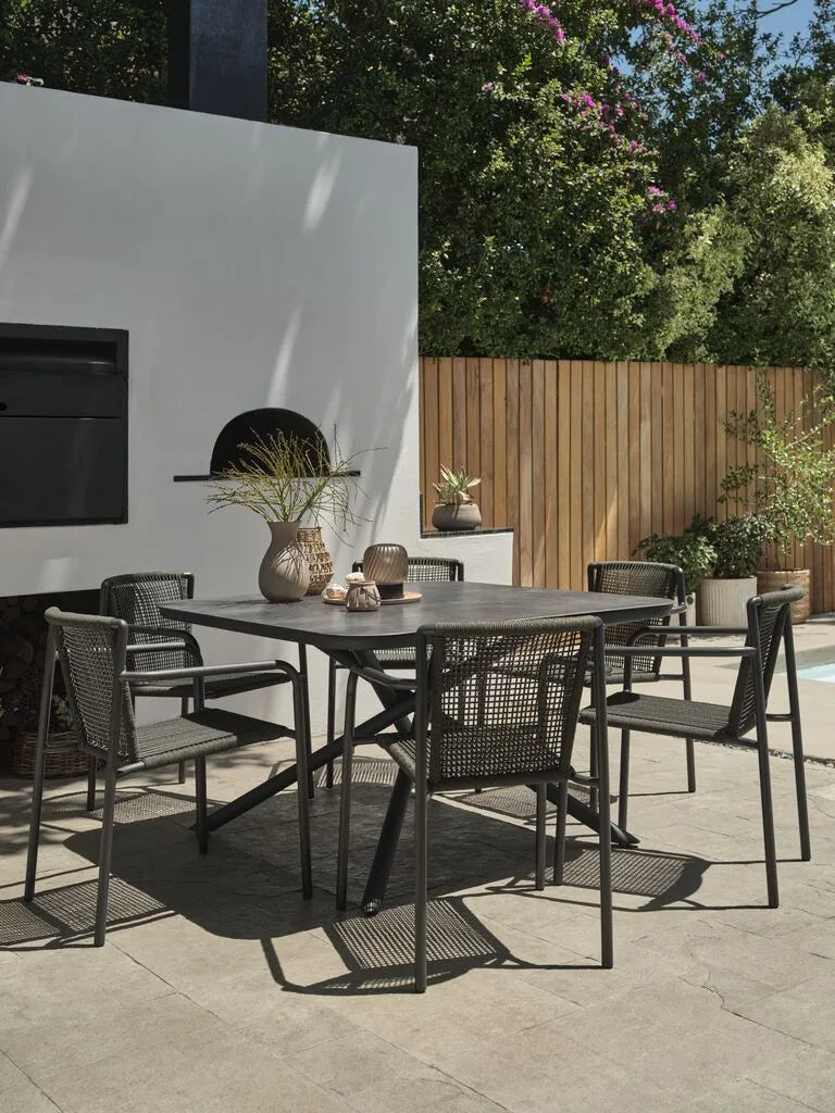 Tavolo da esterno GOTHENBURG P120xL120 cm grigio