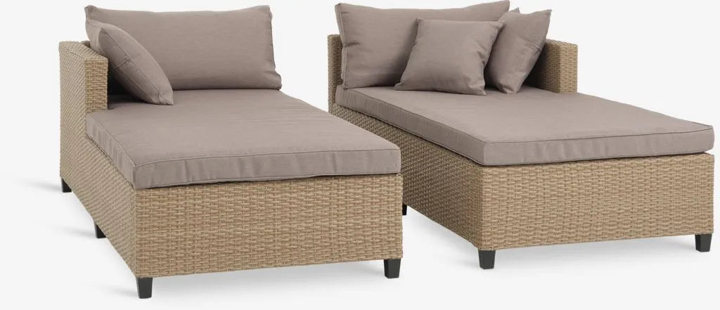 Lettino prendisole HALLING P179xL187 cm naturale