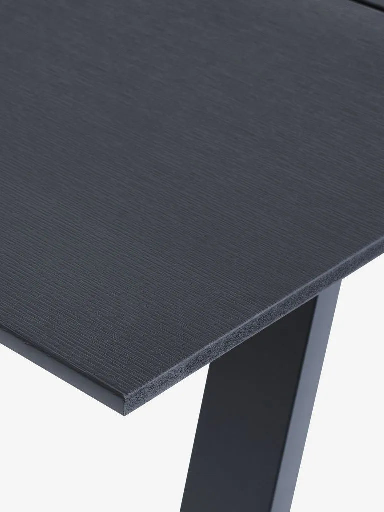 FAUSING Tavolo L220 cm nero + 4 ILDERHUSE Sedie naturale