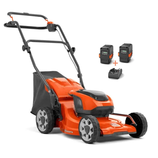 Kit rasaerba a batteria HUSQVARNA LC137i con 2 batterie