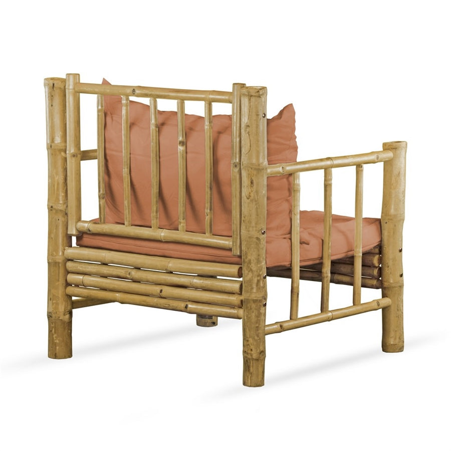 Set da giardino in legno di bambù con cuscini terra inclusi - Yasmin