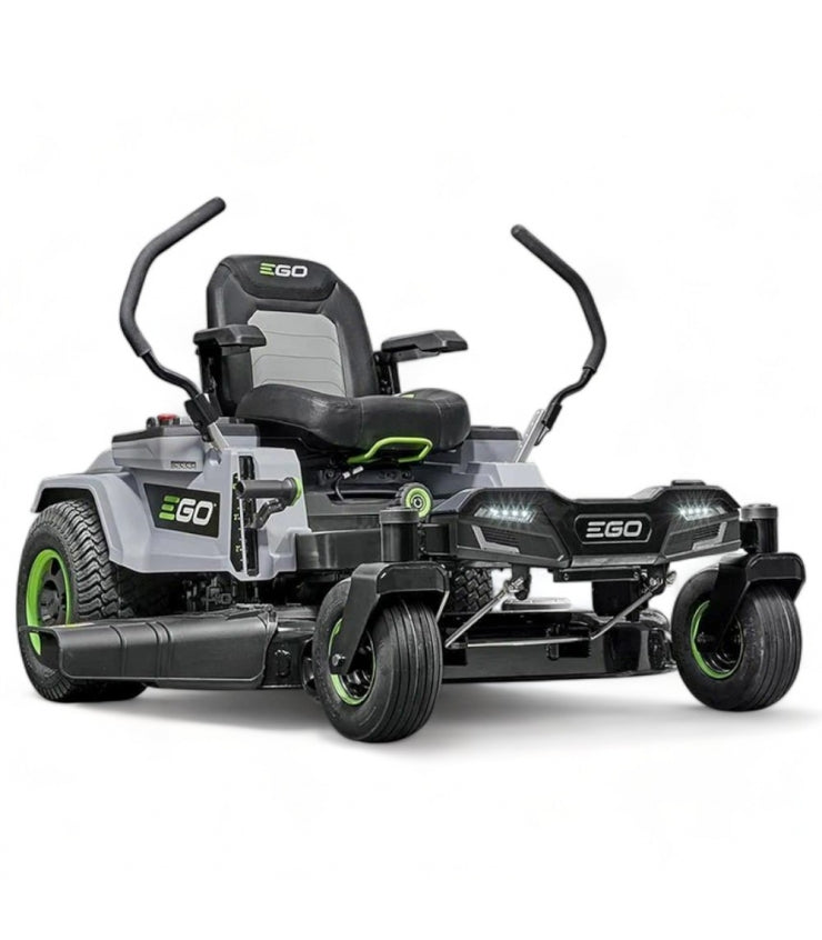 Trattorino rasaerba elettrico, rotazione zero, larghezza di taglio 107 cm, 4 batterie da 56 V 10 Ah - EGO ZT4201E