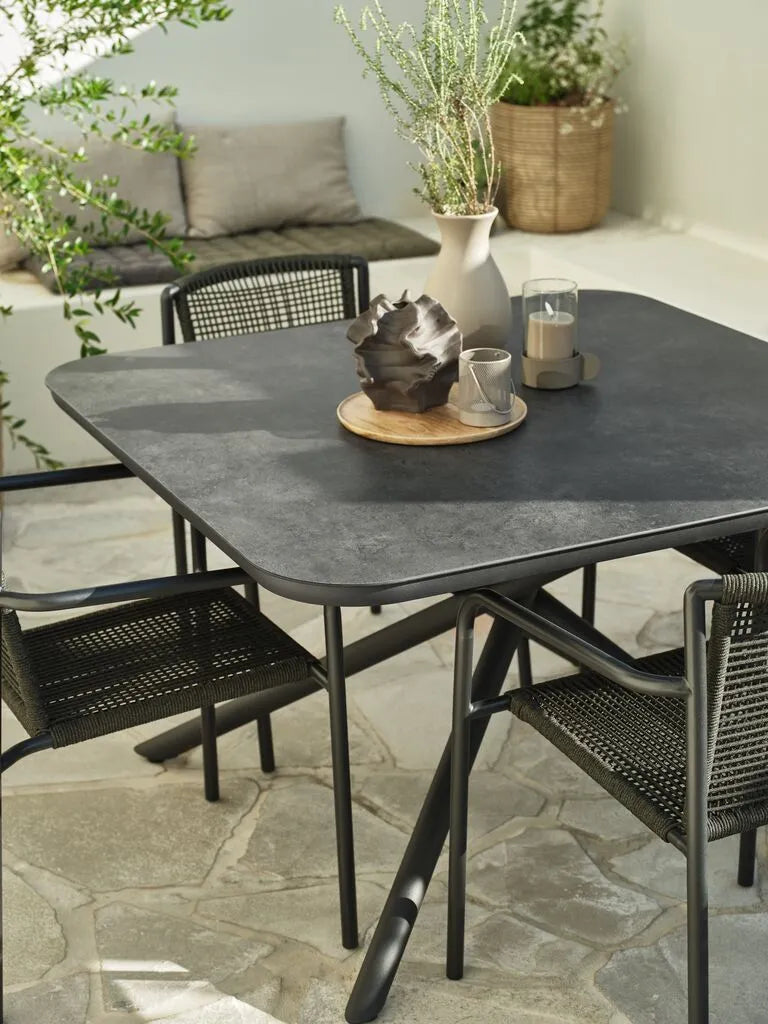 Tavolo da esterno GOTHENBURG P120xL120 cm grigio