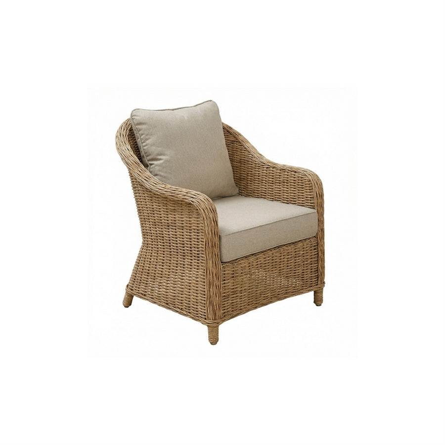 Set divano poltrone e tavolo da giardino in rattan Kalef