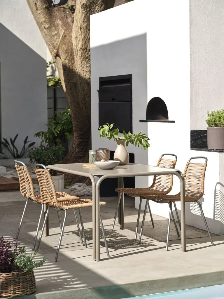 Tavolo da esterno RAUMA P90xL140 cm color sabbia scuro