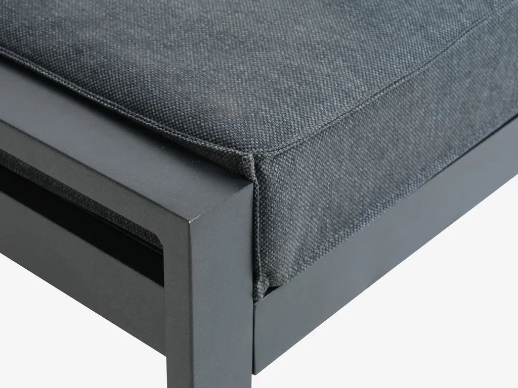Lettino prendisole VONGE P75xL210 cm ad asciug. rapida nero