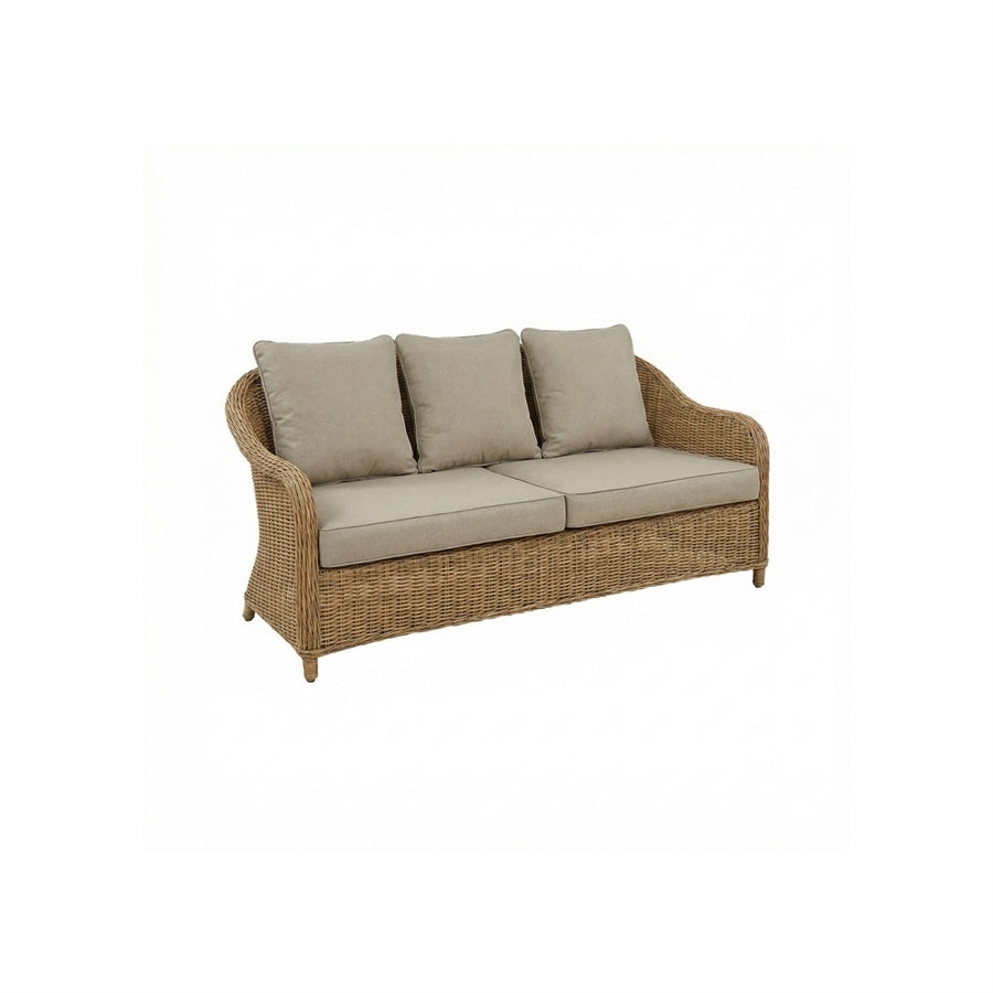 Set divano poltrone e tavolo da giardino in rattan Kalef