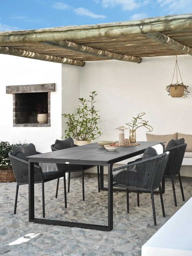 SONNERUP Tavolo L215 cm + 4 GILJA Sedie grigio