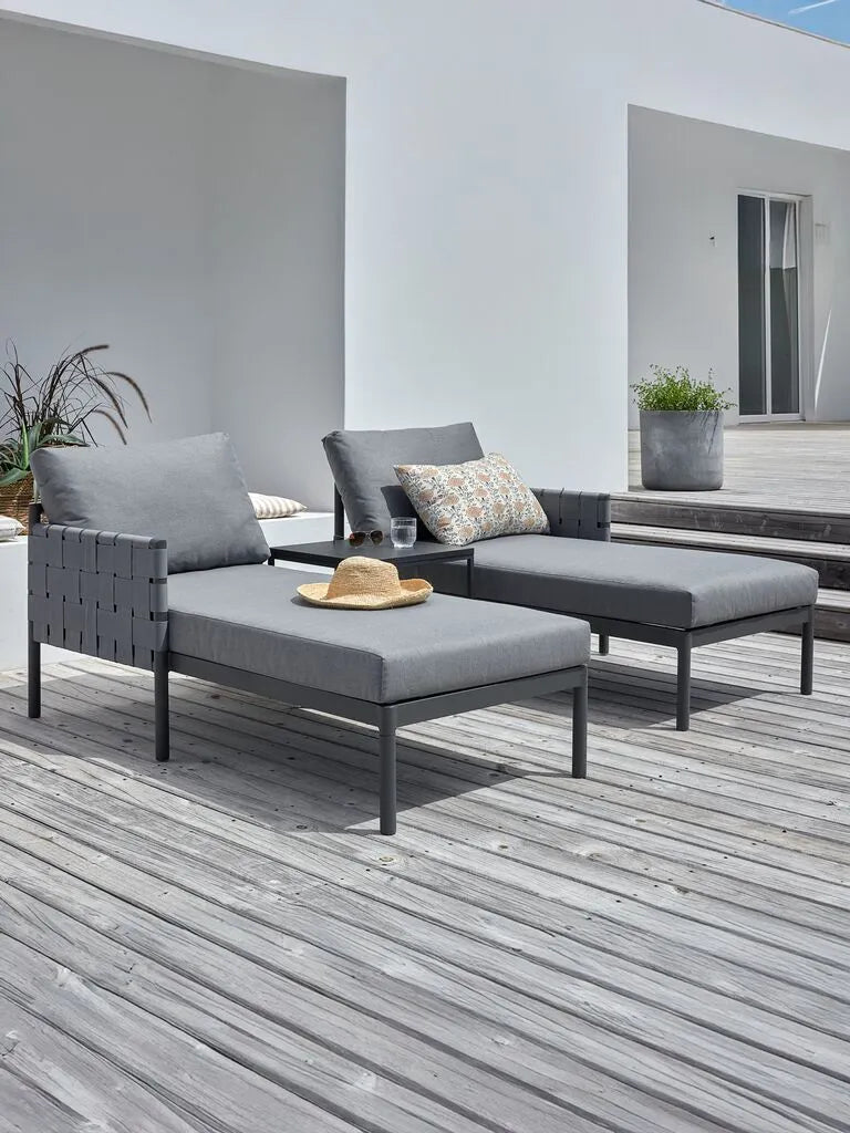 Lettino prendisole IANO P136xL156 cm grigio