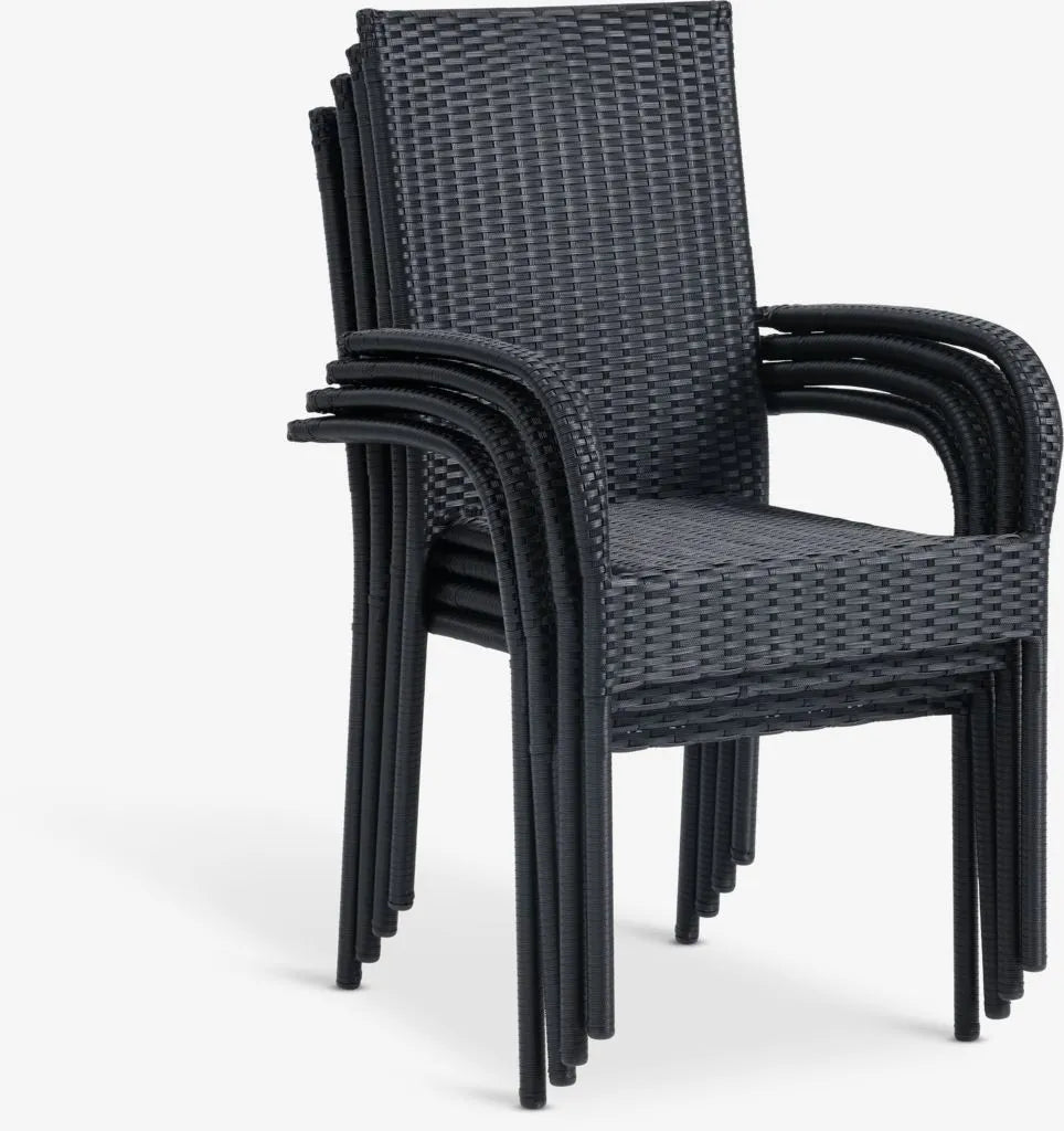 TYDAL Tavolo L208/272 cm + 4 GUDHJEM Sedie nero