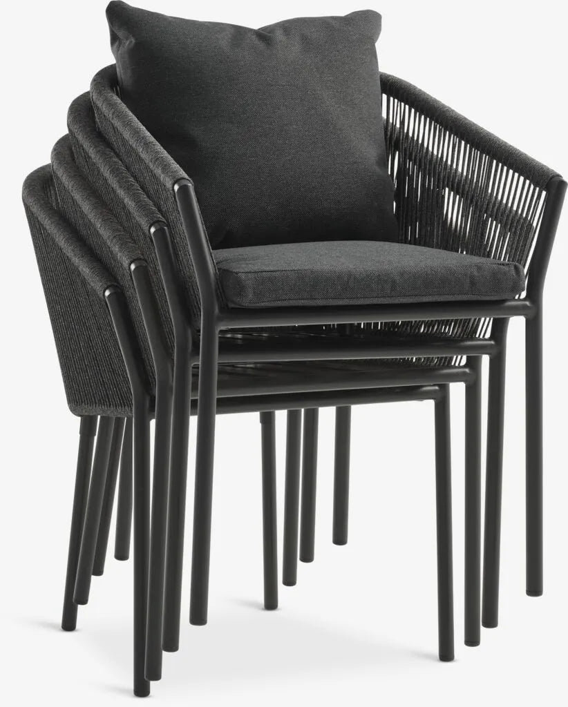 SONNERUP Tavolo L215 cm + 4 GILJA Sedie grigio
