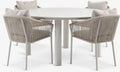 SURNADAL Tavolo Ø150 cm + 4 GILJA Sedie beige