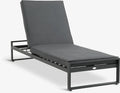 Lettino prendisole VONGE P75xL210 cm ad asciug. rapida nero