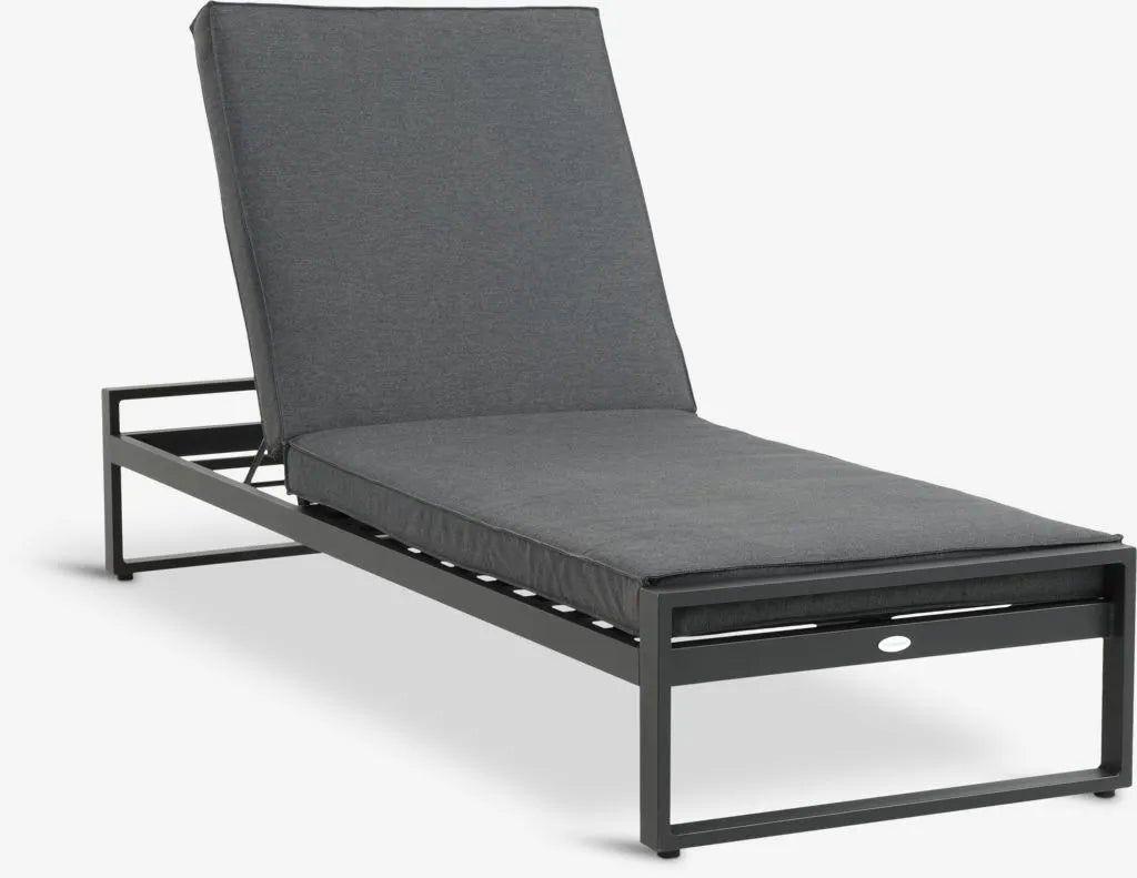 Lettino prendisole VONGE P75xL210 cm ad asciug. rapida nero