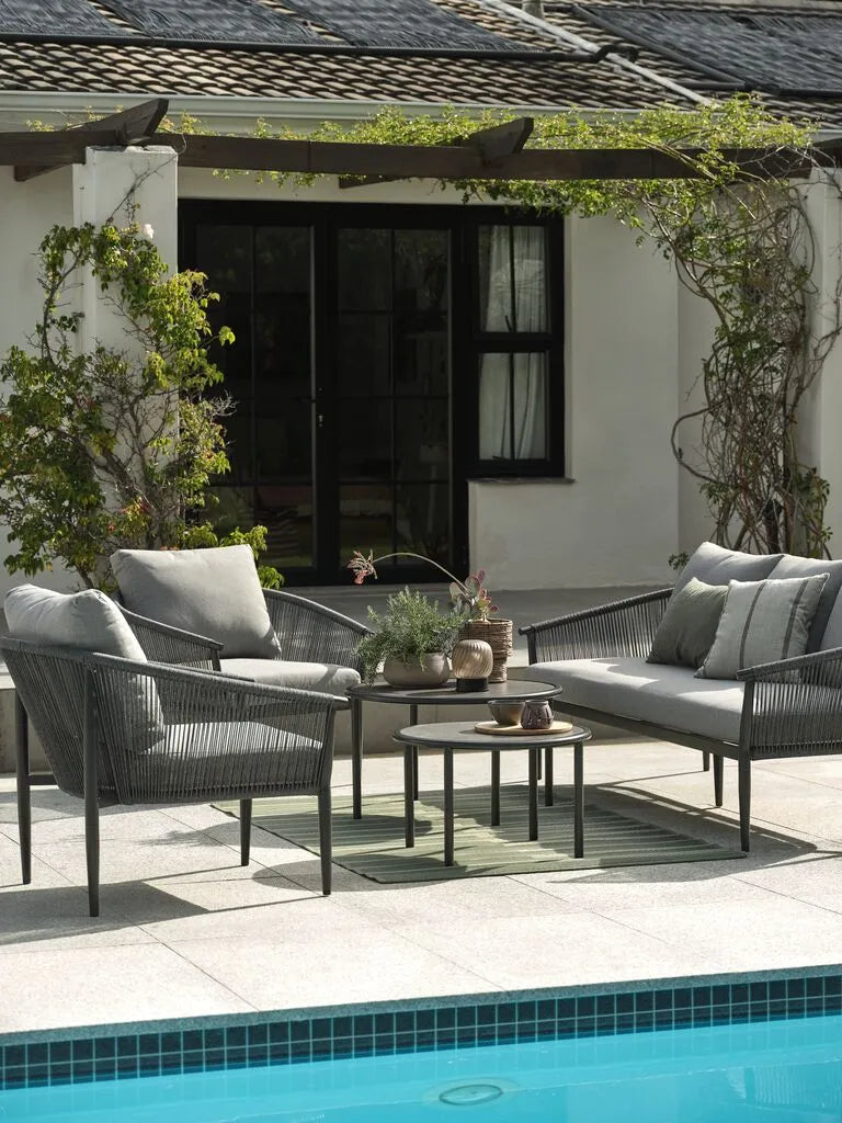 Salotto da giardino HOLMESTRAND 5 posti grigio