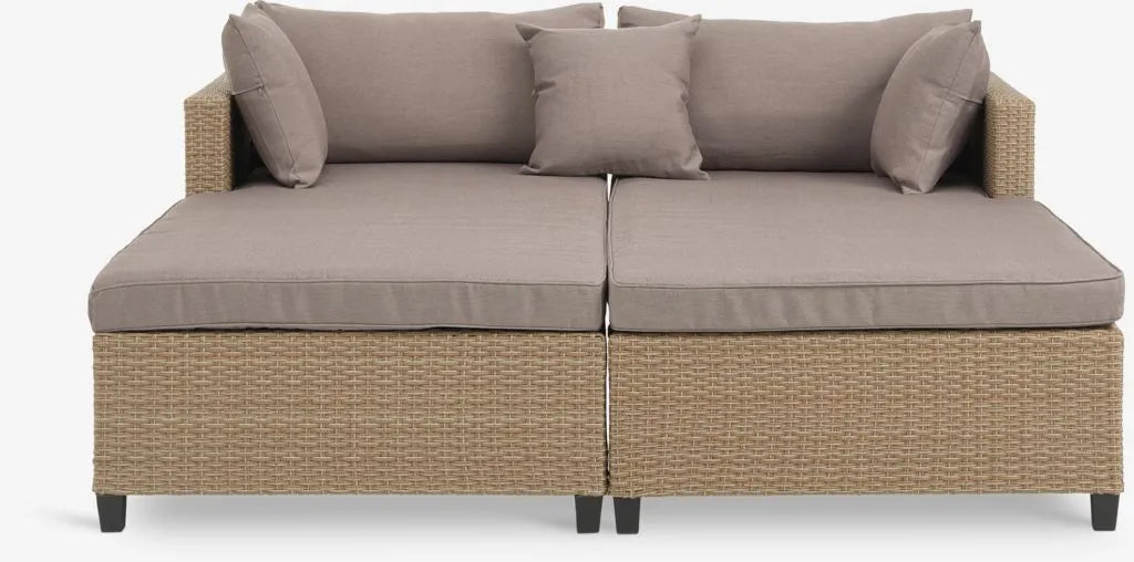 Lettino prendisole HALLING P179xL187 cm naturale