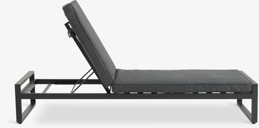 Lettino prendisole VONGE P75xL210 cm ad asciug. rapida nero