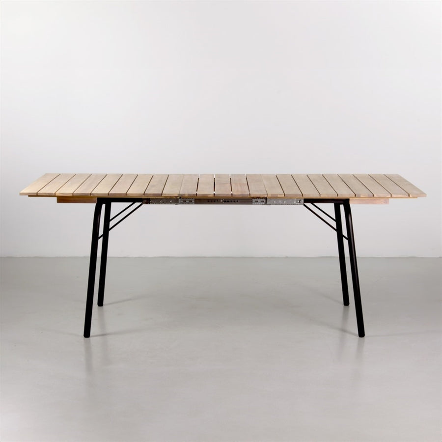 Tavolo da giardino allungabile 160-200x90cm in legno - Santorini