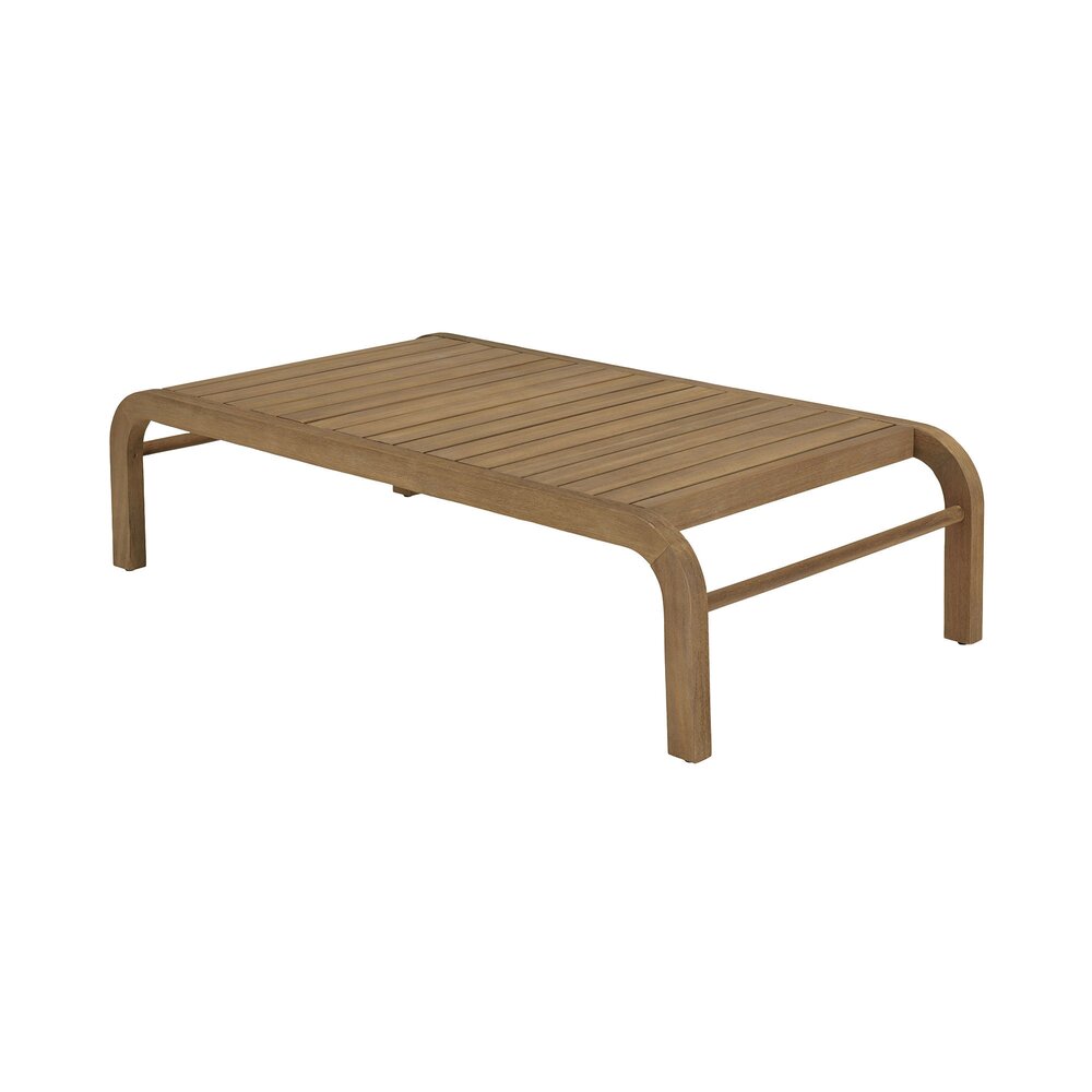 Set da giardino a 5 posti in legno di acacia e corda, nei colori naturale e beige - KRIDY