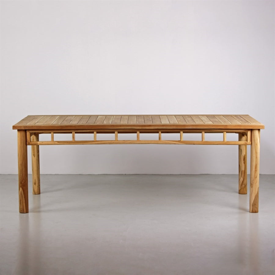 Tavolo da pranzo in teak riciclato 220x100x78cm