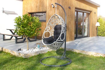 Altalena da giardino in resina grezza con cuscino SAMOA - DCB GARDEN