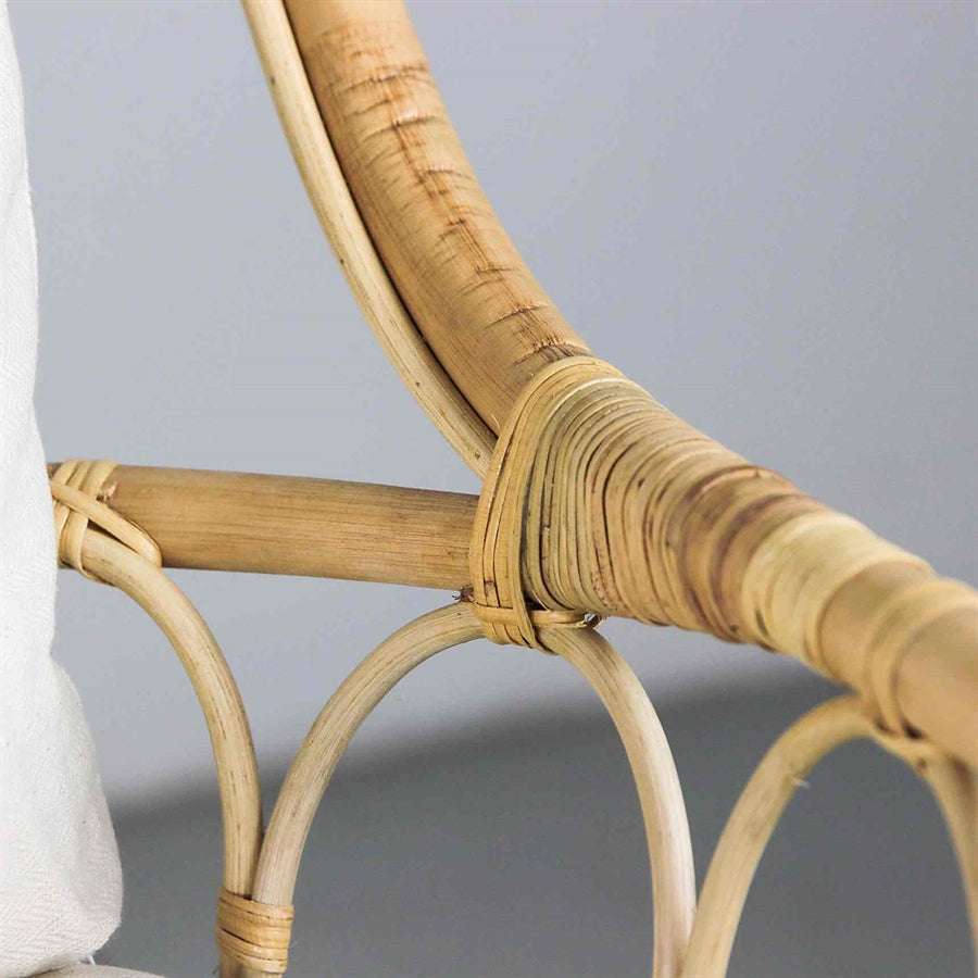 Set da giardino in rattan naturale con divano e 2 poltrone - Giuko