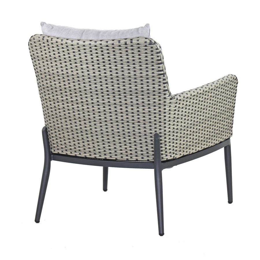 Set divano, poltrone e tavolino da giardino in alluminio e rattan pe Luxury