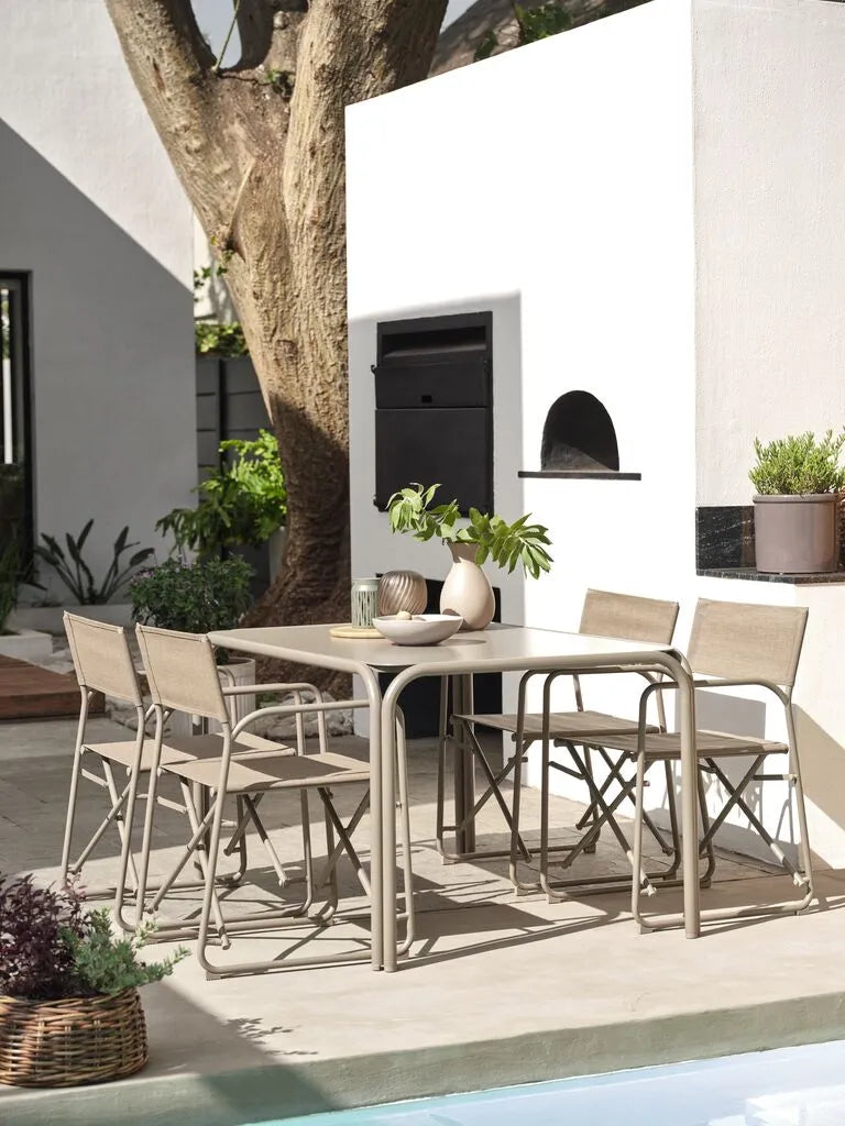Tavolo da esterno RAUMA P90xL140 cm color sabbia scuro