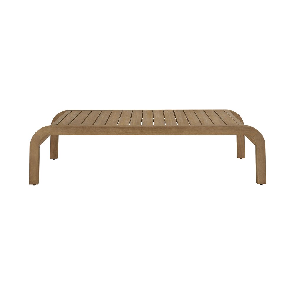 Set da giardino a 5 posti in legno di acacia e corda, nei colori naturale e beige - KRIDY