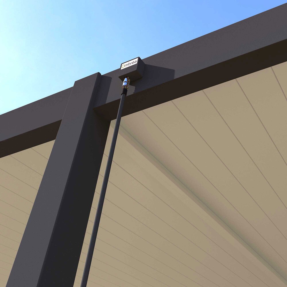 Pergola bioclimatica autoportante 4x8 m in alluminio antracite e bianco