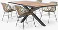 YPNASTED Tavolo L215 cm + 4 ILDERHUSE Sedie naturale