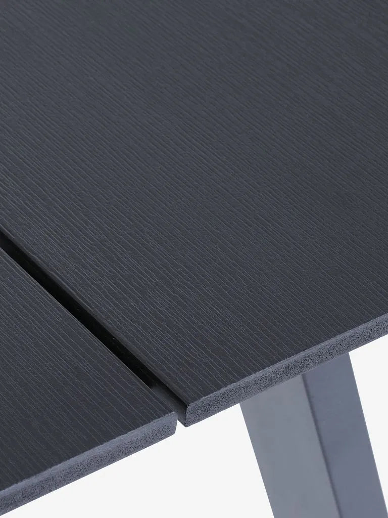FAUSING Tavolo L220 cm nero + 4 ILDERHUSE Sedie naturale