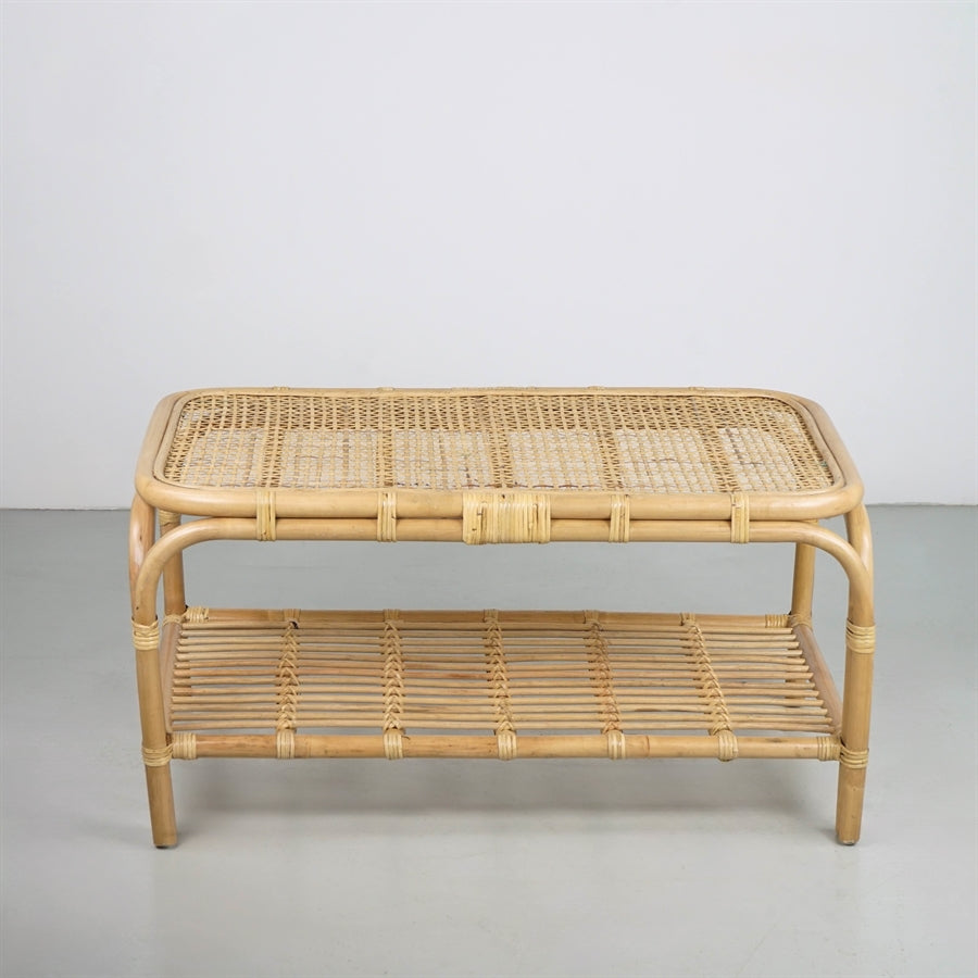 Set da giardino in rattan naturale con divano e 2 poltrone - Giuko