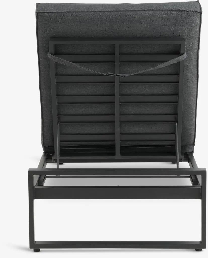 Lettino prendisole VONGE P75xL210 cm ad asciug. rapida nero