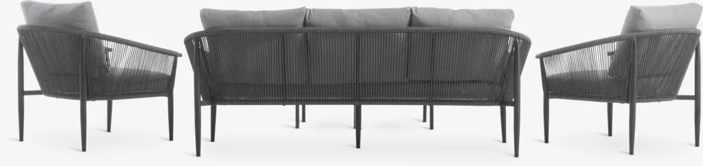 Salotto da giardino HOLMESTRAND 5 posti grigio