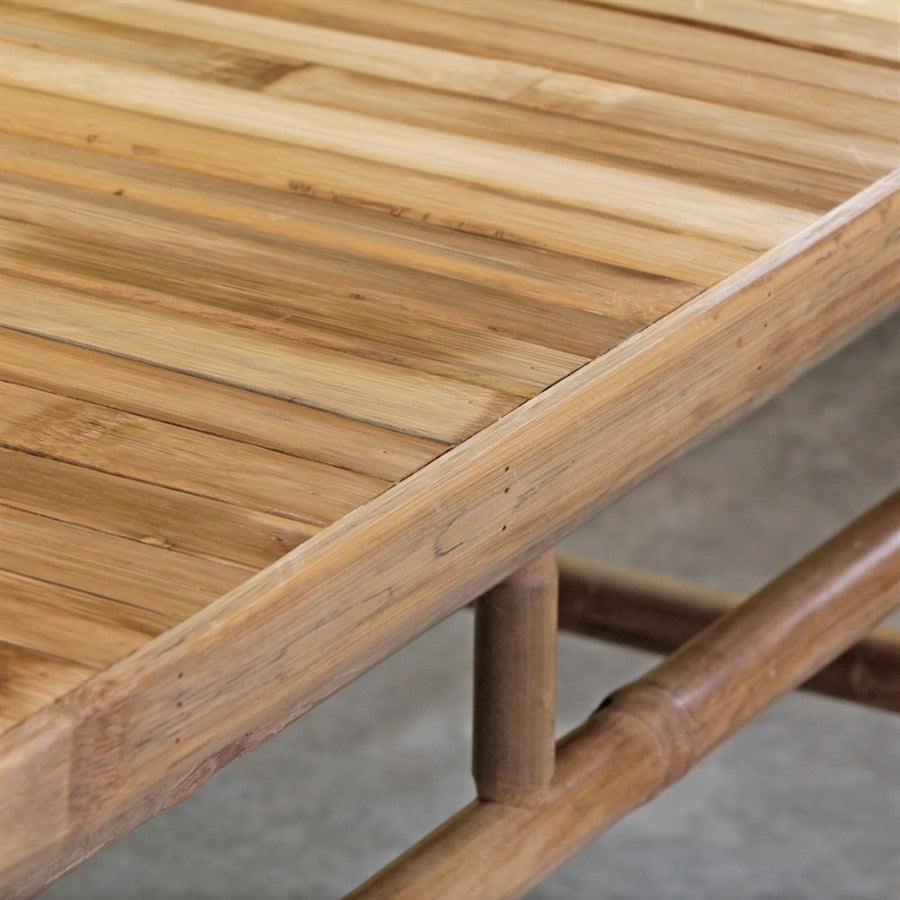 Set da giardino in legno di bambù con cuscini terra inclusi - Yasmin