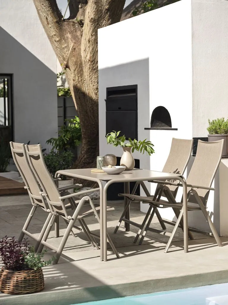 Tavolo da esterno RAUMA P90xL140 cm color sabbia scuro
