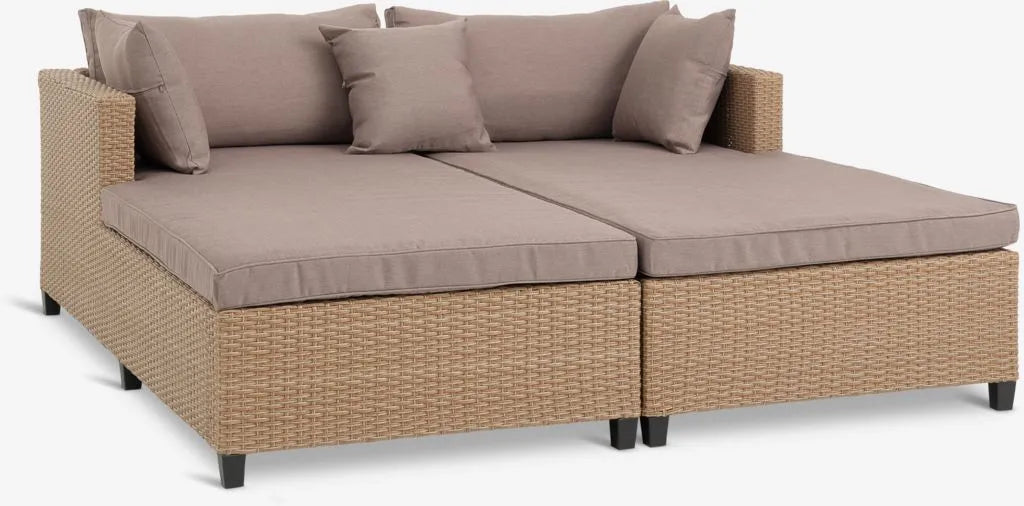 Lettino prendisole HALLING P179xL187 cm naturale
